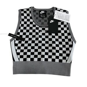 Nike XS Black and White Checkered Tank Top Gift Ready